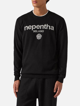 Heron Light crewneck with Nepentha jacquard | NEPENTHA SPECIAL EDITION