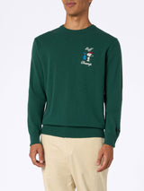 Man green sweater Heron with Snoopy golf champ embroidery | SNOOPY PEANUTS SPECIAL EDITION