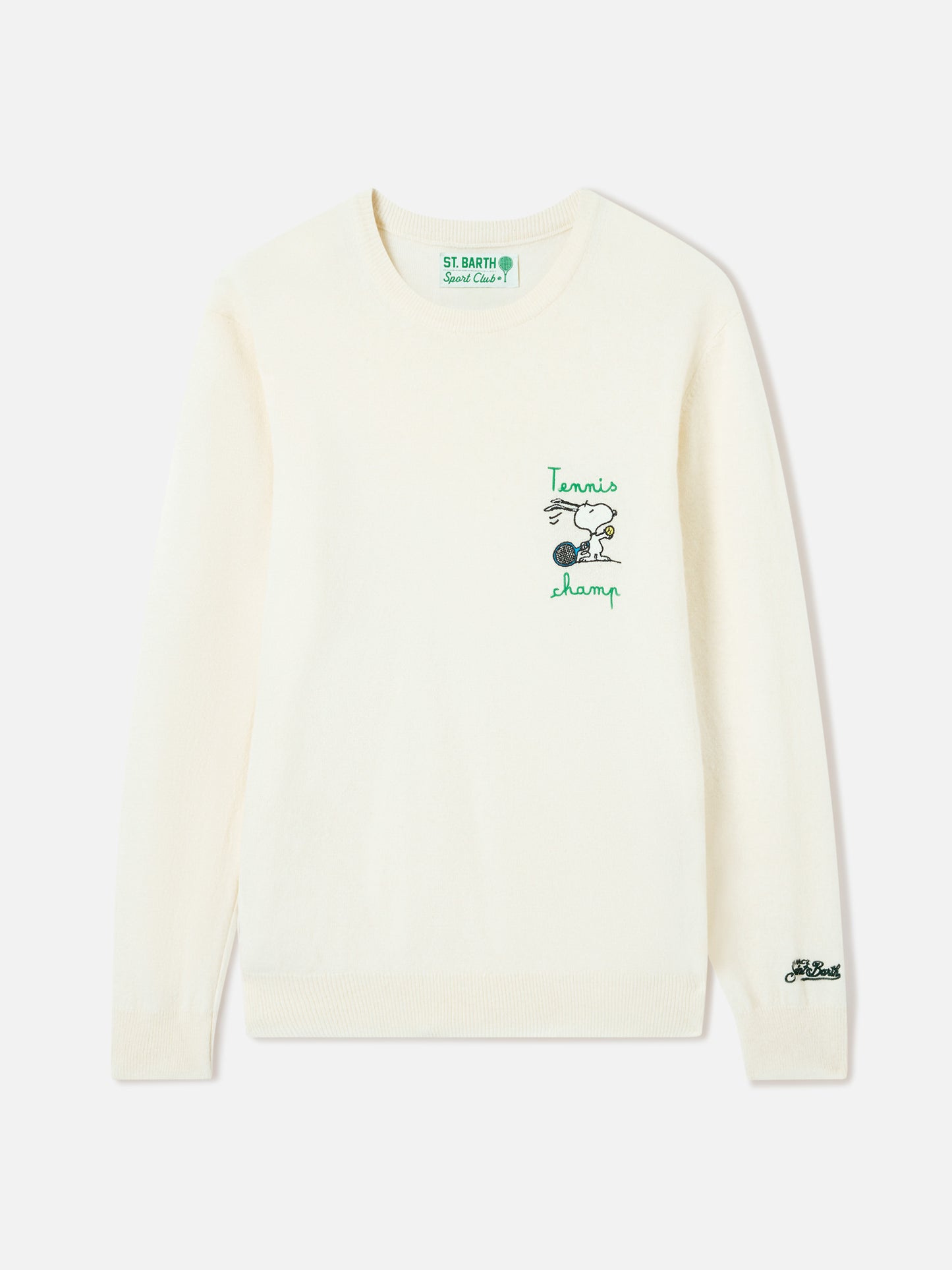 Maglione girocollo Heron con ricamo Snoopy tennis champ | SNOOPY PEANUTS SPECIAL EDITION