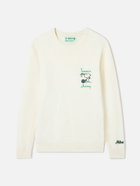 Maglione girocollo Heron con ricamo Snoopy tennis champ | SNOOPY PEANUTS SPECIAL EDITION