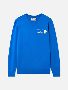 Maglione girocollo Heron con ricamo Grappino vs Bombardino