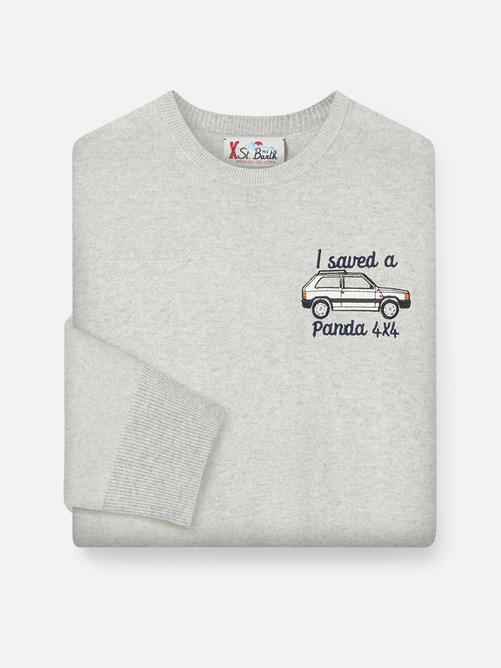 Suéter de cuello redondo Heron con bordado I saved a Panda 4x4 | FIAT PANDA SPECIAL EDITION 