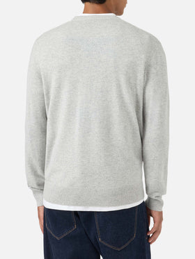 Crewneck sweater Heron with I saved a Panda 4x4 embroidery | FIAT PANDA SPECIAL EDITION