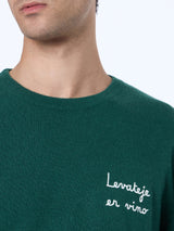 Man green sweater Heron Light with Levateje er vino embroidery| VACANZE DI NATALE SPECIAL EDITION