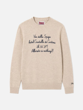 Sweat col rond Heron Light avec broderie Via della Spiga... | VACANZE DI NATALE SPECIAL EDITION 