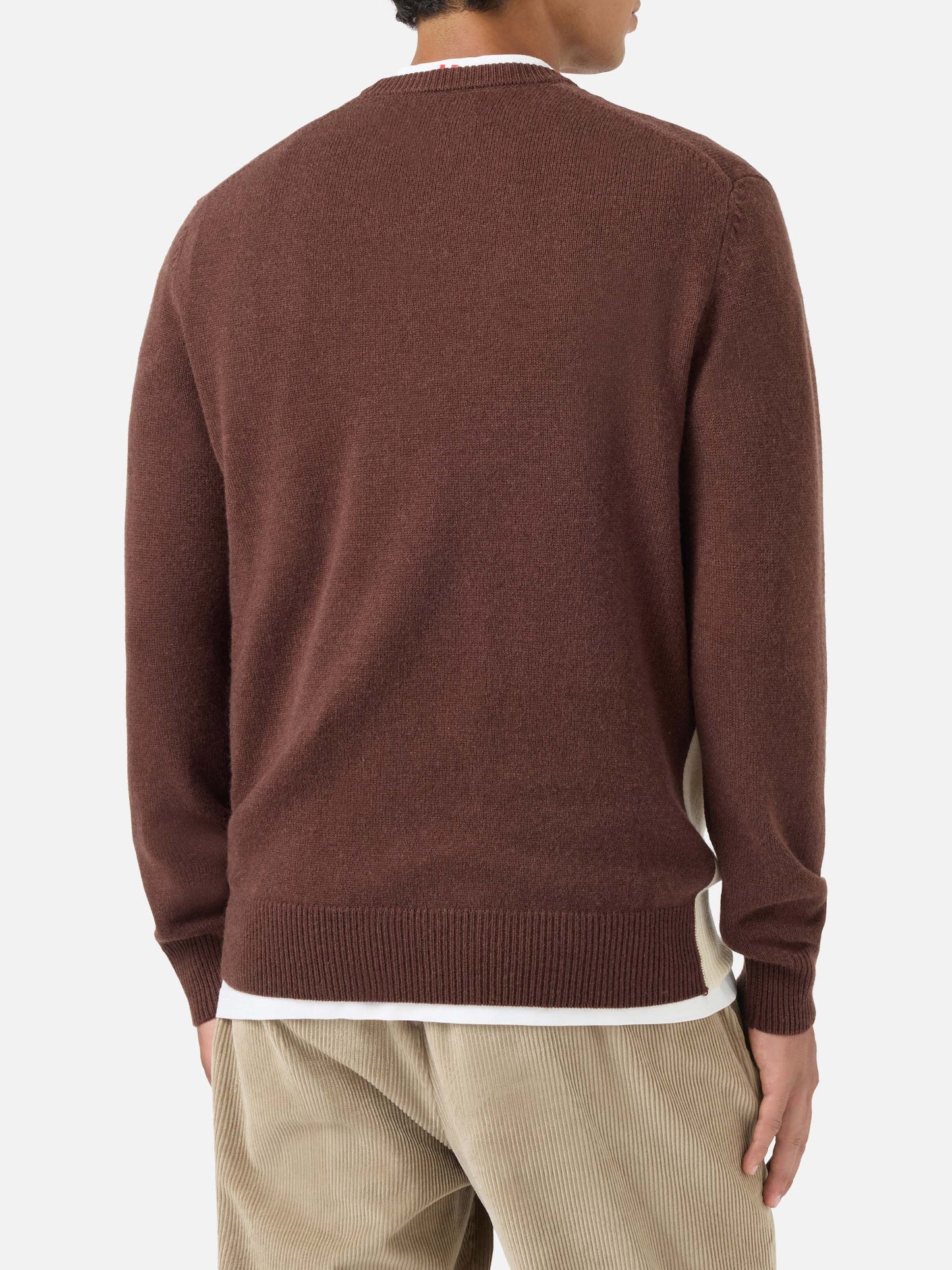 Maglione girocollo con jacquard Cortina postcard