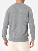 Man cashmere blend sweater Heron with verbier jacquard