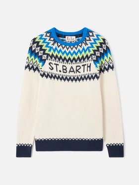 Maglione girocollo Heron con jacquard fair-isle
