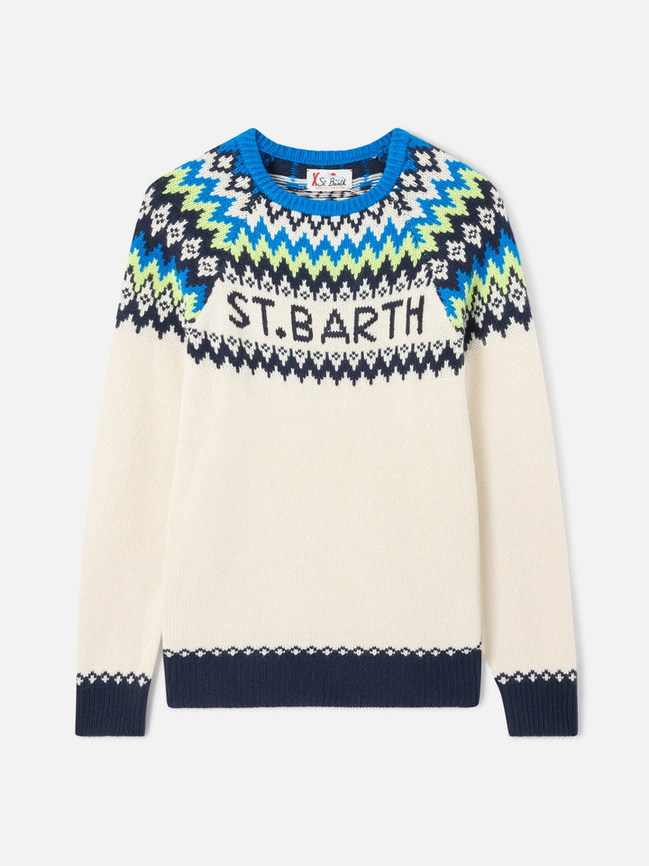 Suéter de cuello redondo Heron con jacquard fair-isle 