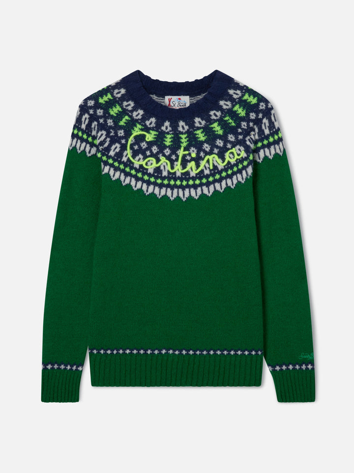 Rundhalspullover Heron mit Fair-Isle-Jacquard 