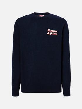 Crewneck sweater Heron Light with Vacanze di Natale embroidery | VACANZE DI NATALE SPECIAL EDITION