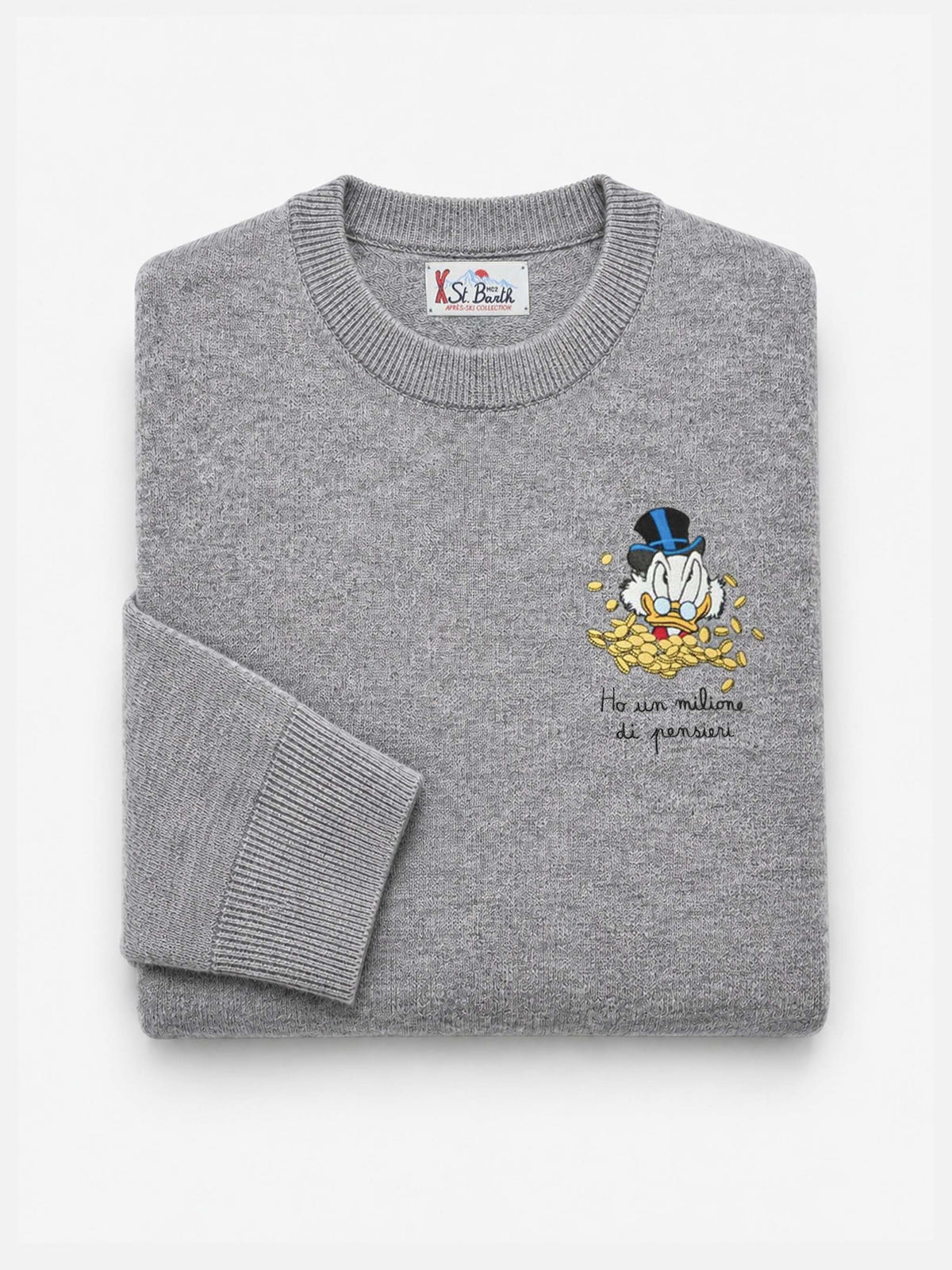 Maglione a girocollo Heron Light con ricamo zio Paperone | DISNEY SPECIAL EDITION