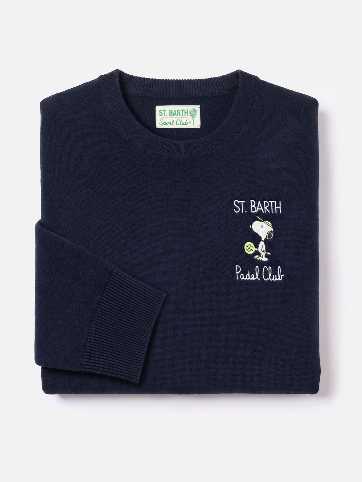 Pull col rond Heron Light avec broderie Snoopy padel club | PEANUTS SPECIAL EDITION 