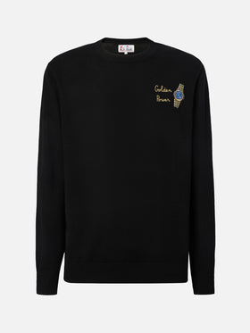 Maglione a girocollo Heron Light con ricamo Golden Power