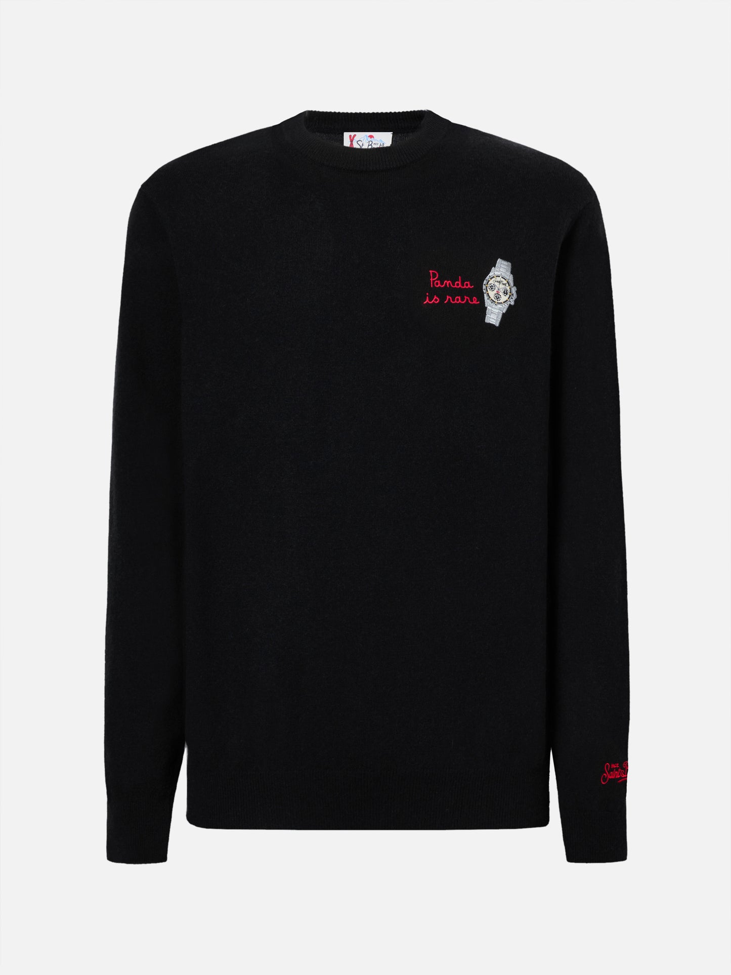 Maglione a girocollo Heron Light con ricamo Panda is rare