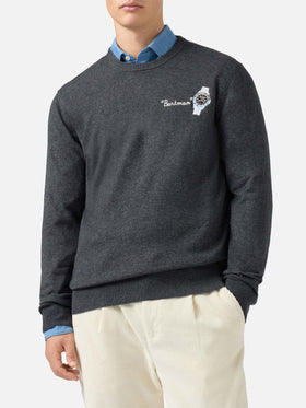 Crewneck sweater Heron Light with Bartman embroidery