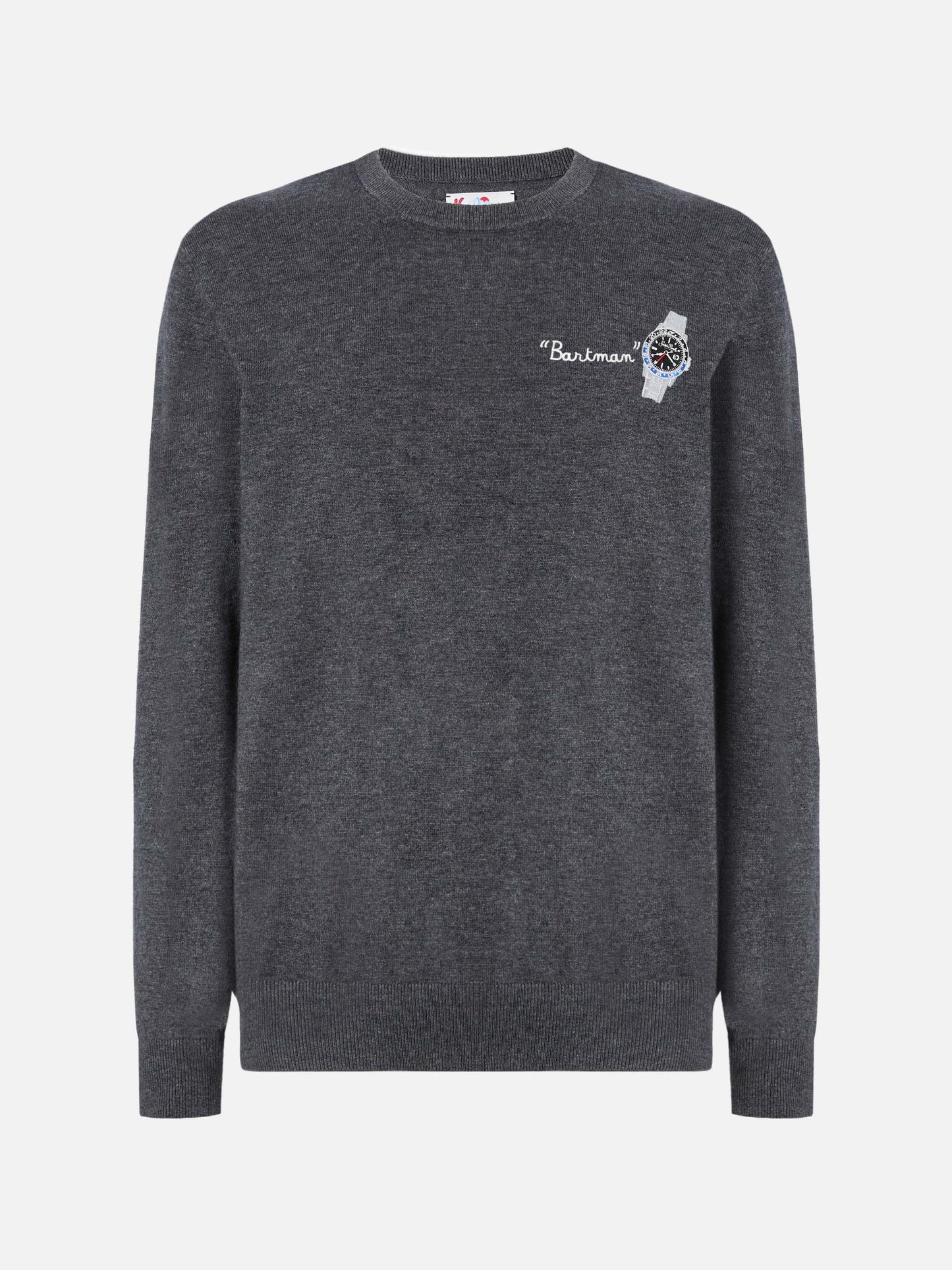 Crewneck sweater Heron Light with Bartman embroidery