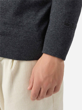 Crewneck sweater Heron Light with Bartman embroidery