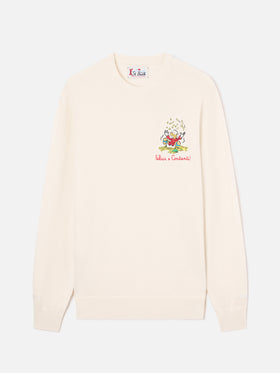 Off white Heron Light wool and cashmere blend crewneck with Scrooge McDuck embroidery | Special edition