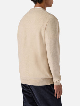 Crewneck sweater Heron Light with 19 gradi. Praticamente Marocco in primavera! embroidery | YUPPIES SPECIAL EDITION
