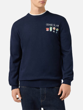 Crewneck sweater Heron Light with Grand Slam embroidery