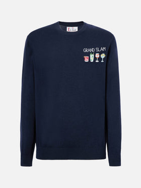 Maglione a girocollo Heron Light con ricamo Grand Slam