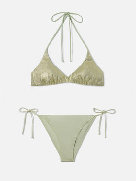 Bikini Hespera Virgo verde menta con strass