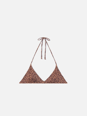 Hespera bralette bikini top with animal print