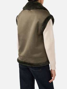 Hesketh faux-shearling gilet with western embroidery