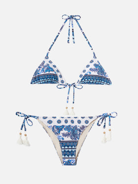 Himani triangle bikini with gipsy print