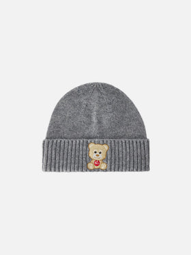 Gorro Holden gris con bordado de osito de peluche | Special edition 