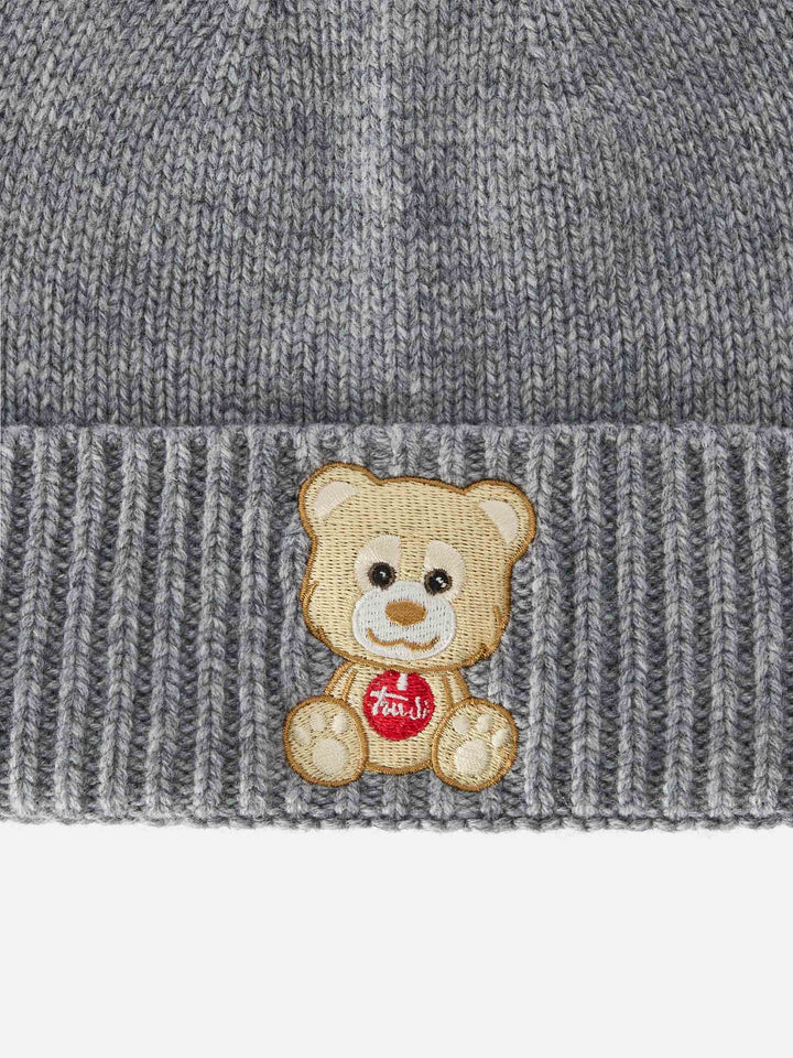 Gorro Holden gris con bordado de osito de peluche | Special edition 