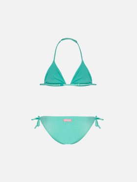 Holly water green classic triangle bikini with rhinestones - MC2 Saint Barth