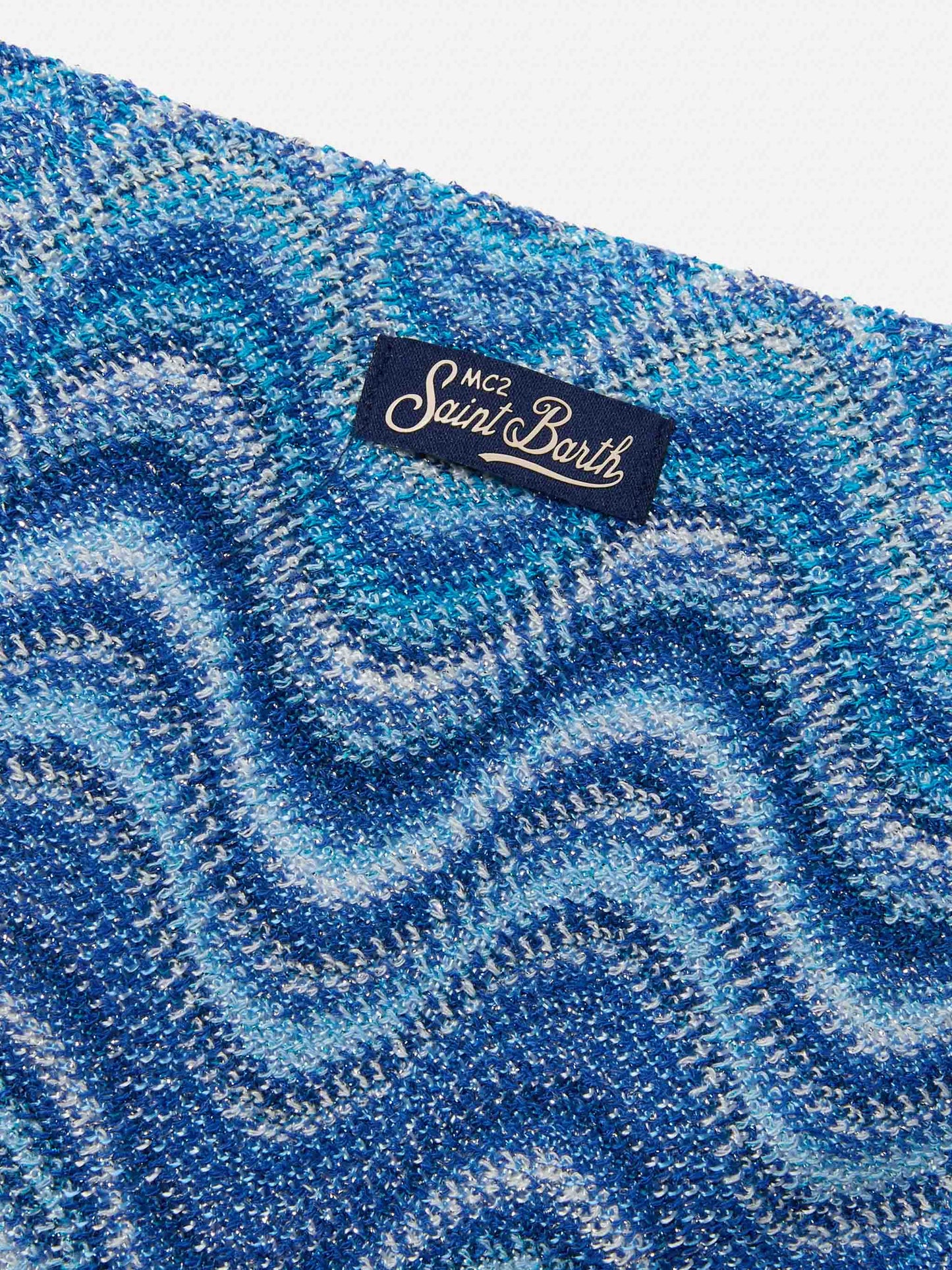 Holly raschel wave bikini in shades of light blue