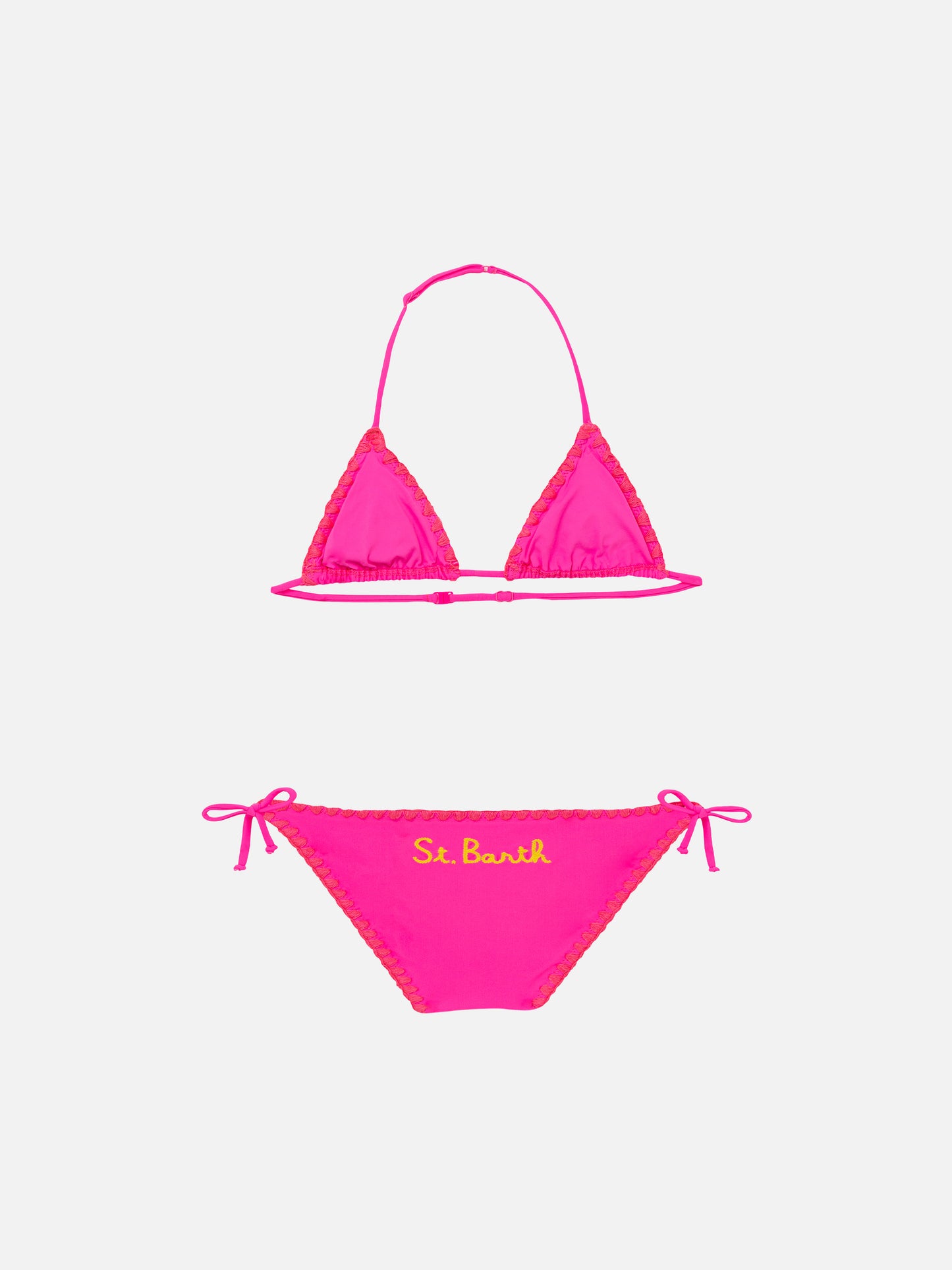Mädchen-Triangel-Bikini mit Enten-Häkelaufnäher