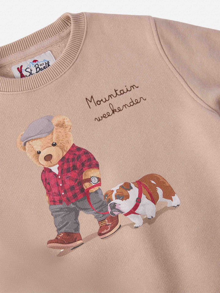 Hutton crewneck sweatshirt with bear print