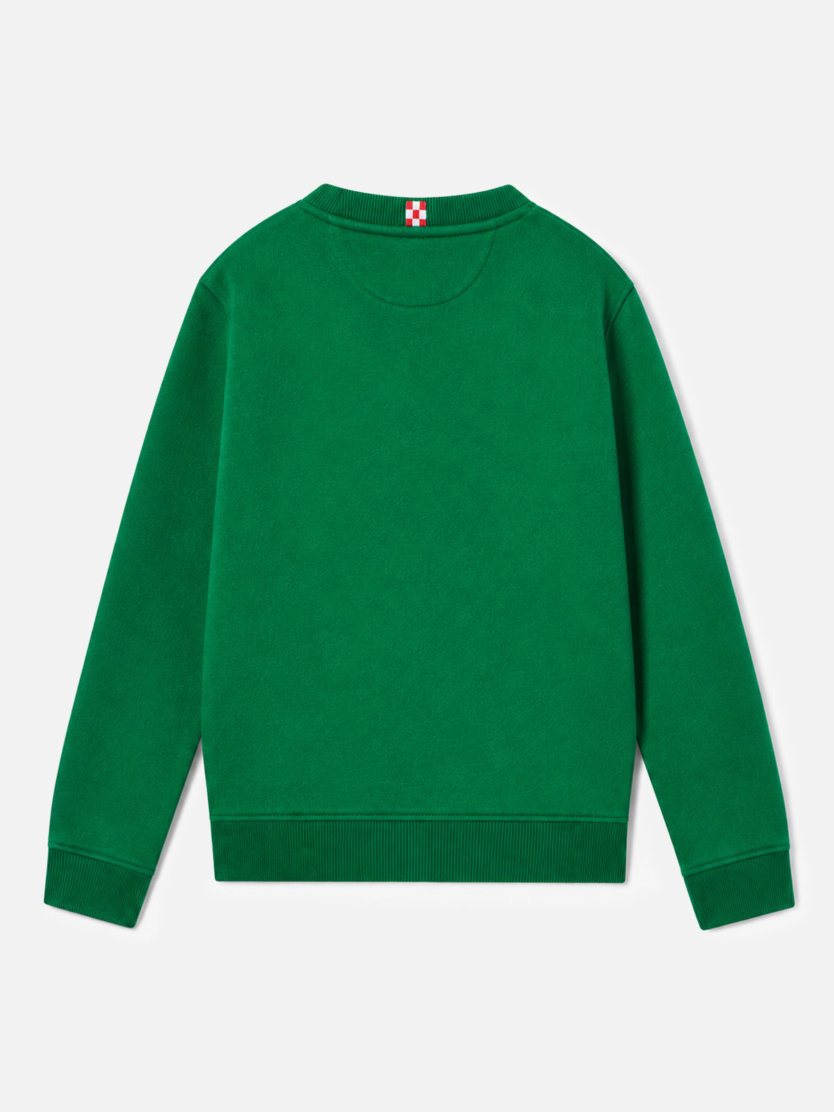 Sweat-shirt garçon vert avec logo en éponge 