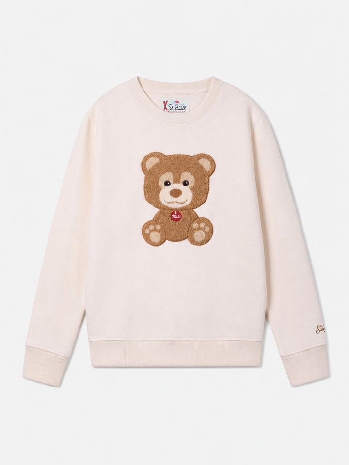 Sudadera con cuello redondo Hutton con parche de rizo Trudi bear | TRUDI SPECIAL EDITION 