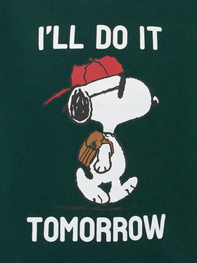 Felpa verde girocollo da bambino con stampa Snoopy | EDIZIONE SPECIALE SNOOPY PEANUTS™