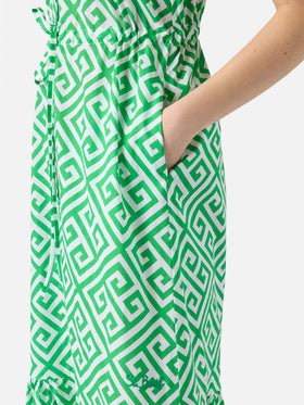 Halterneck dress Ida with geometric print