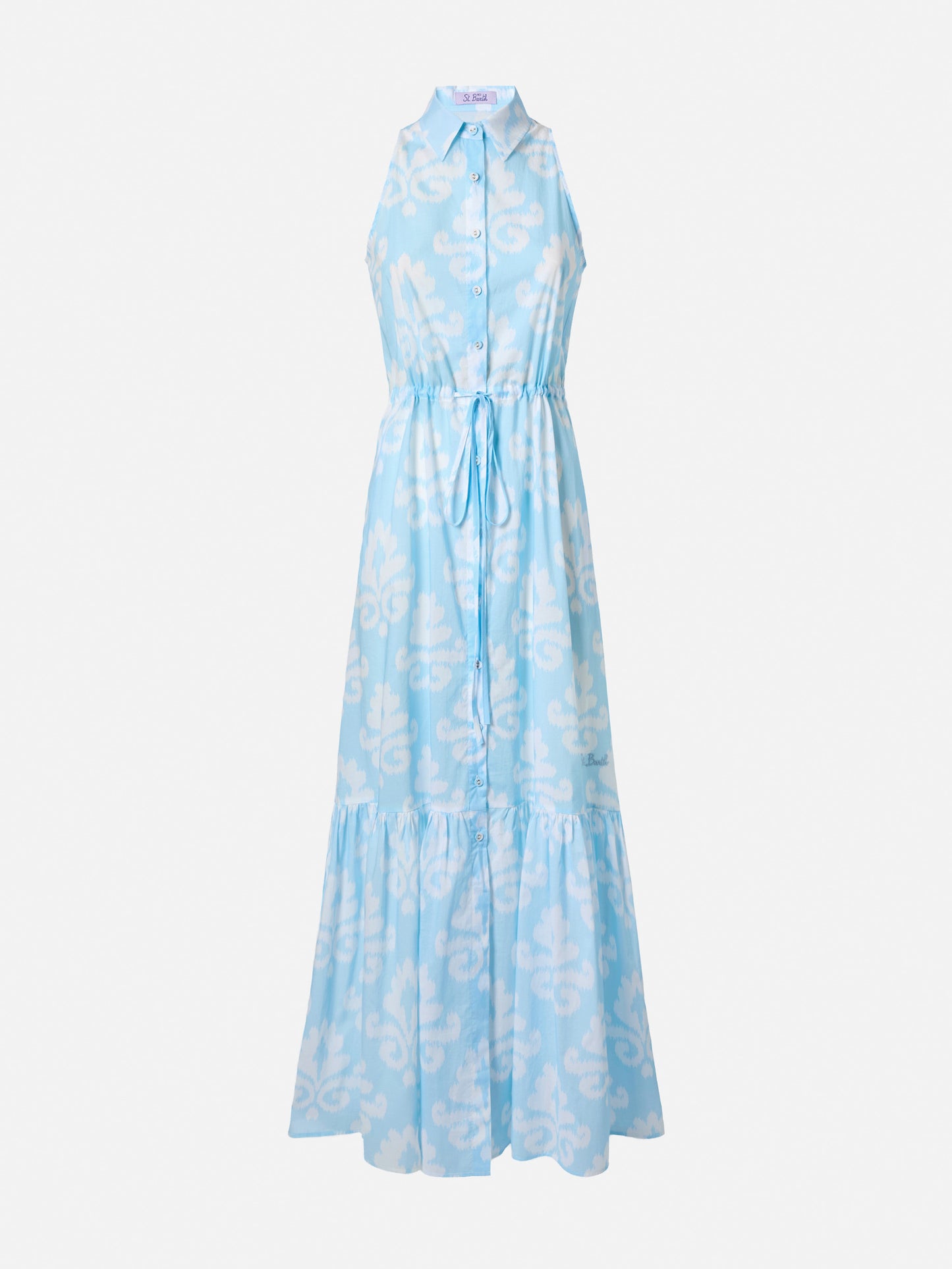 Halterneck dress Ida with ikat print