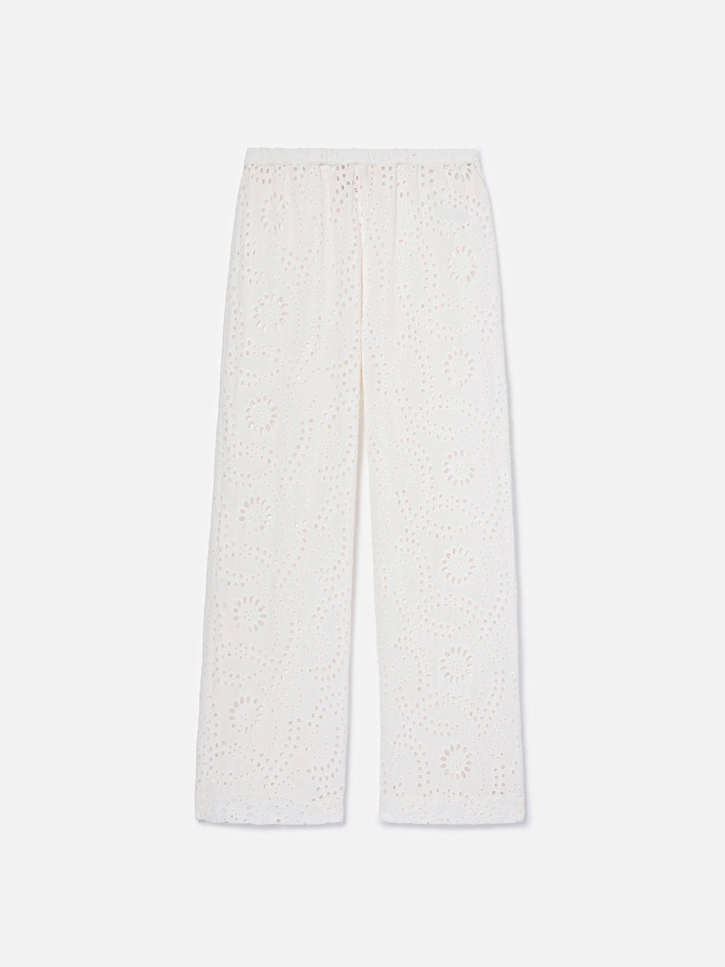 Pantaloni Inez in sangallo bianco