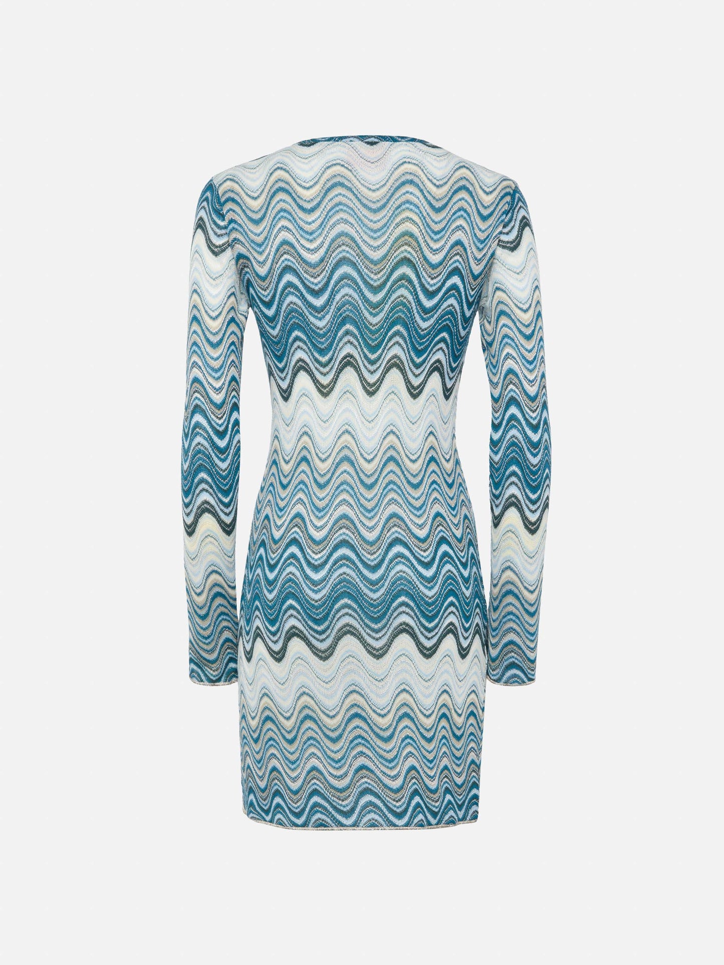 Imany raschel mini dress in teal hues