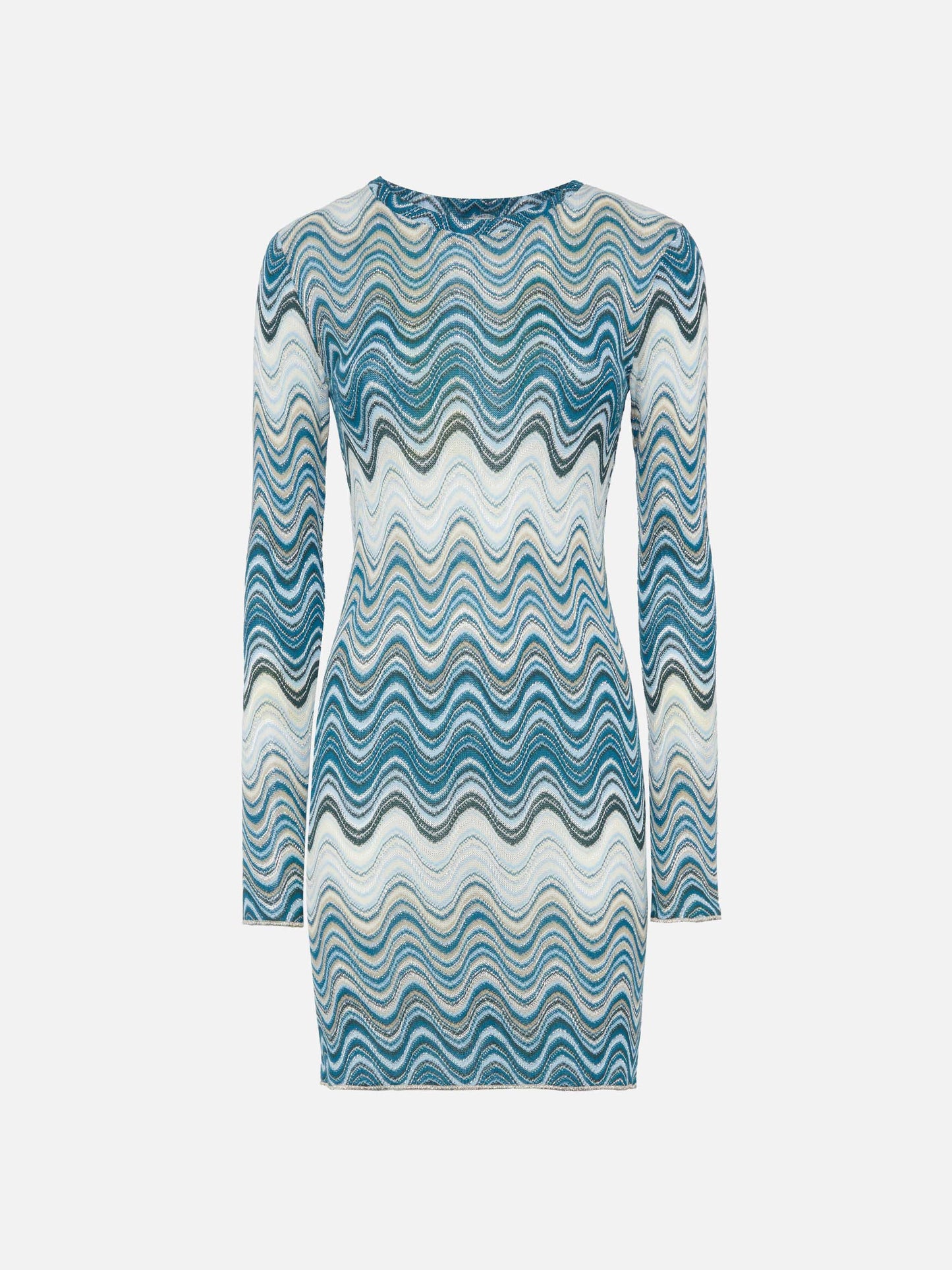 Imany raschel mini dress in teal hues
