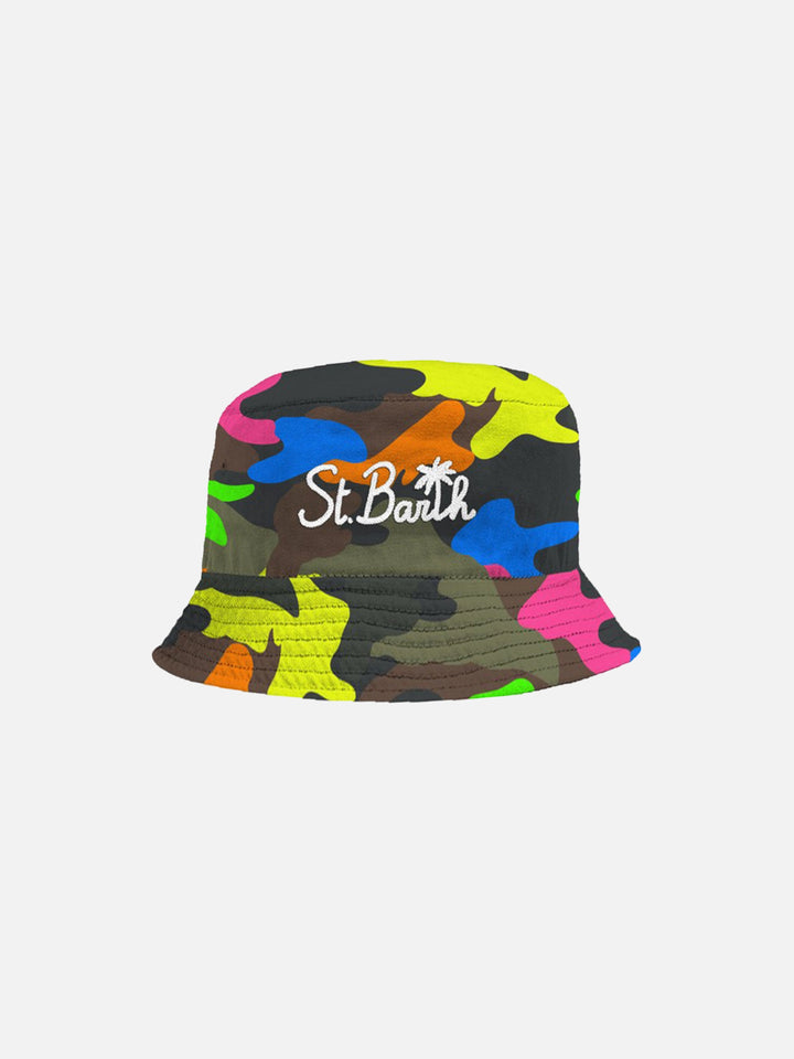 Mehrfarbiger Neon-Bucket-Hat