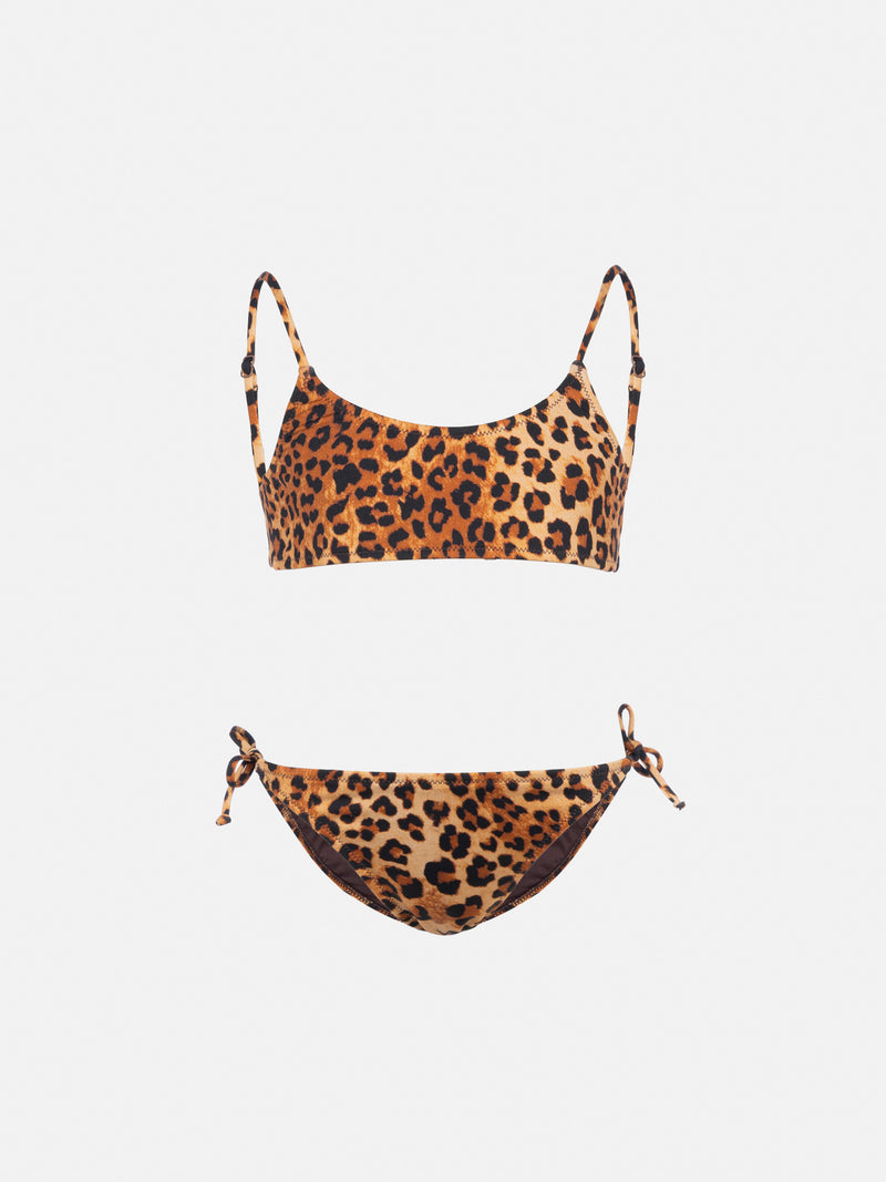 Bikini bralette Jaiden con stampa animalier