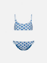 Jaiden double face bralette bikini with flower print