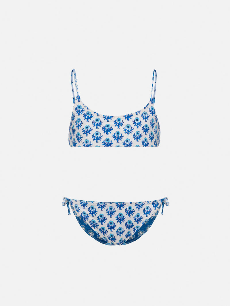 Jaiden double face bralette bikini with flower print