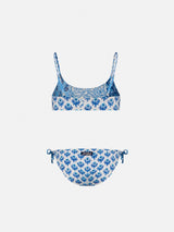 Jaiden double face bralette bikini with flower print