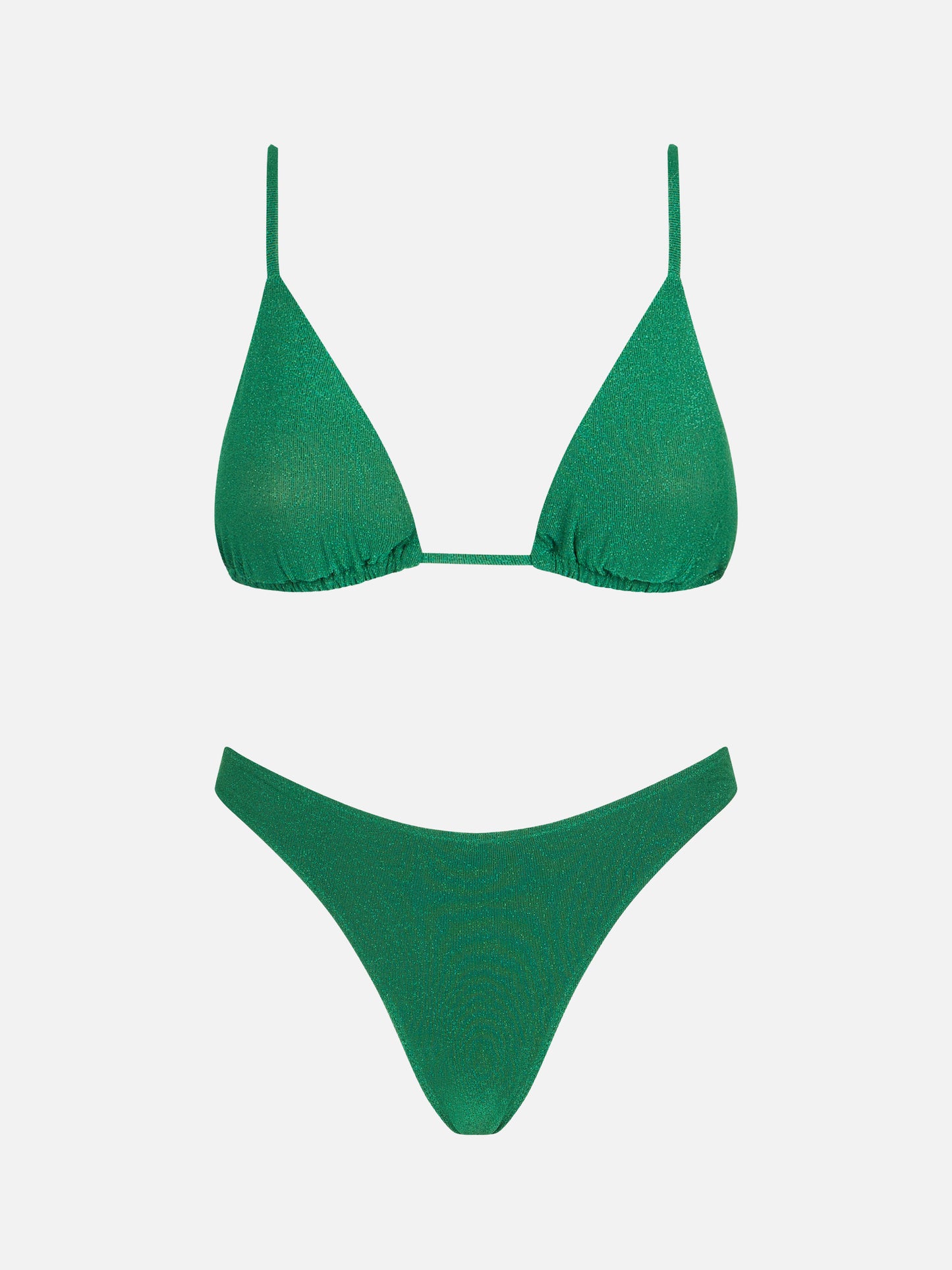 Triangle bikini Janet Naomi in green lurex